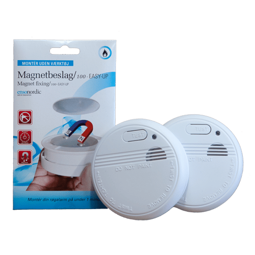 Magnetbeslag til røgalarmer mellem Magnetbeslag til røgalarmer mellem